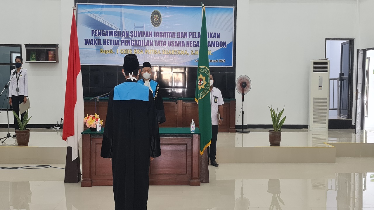 Pelantikan Wakil PTUN Ambon Januari 2022